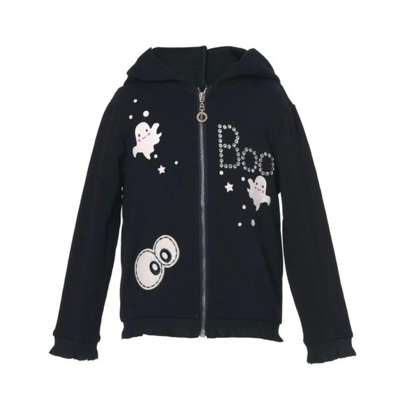 Kids Boo Halloween Faux Fur Ears Hoodie NEW WITH TAGS - Picture 3 of 4
